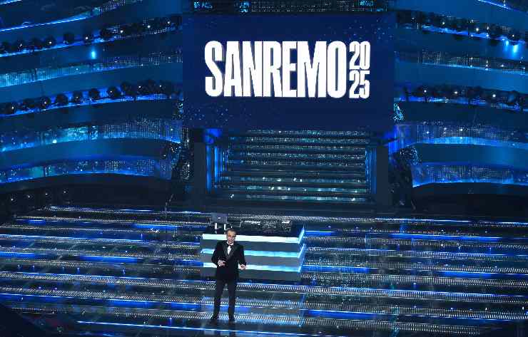 Carlo Conti allo scorso Festival di Sanremo