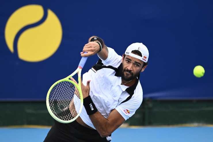 Matteo Berrettini in azione