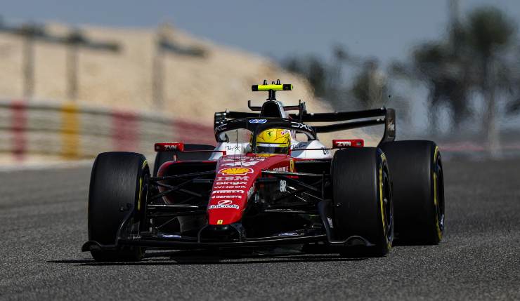 La Ferrari di Hamilton in pista