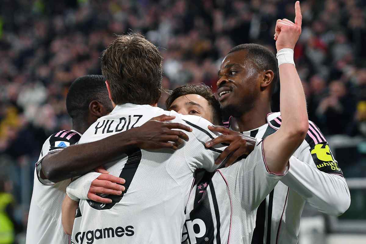 La Juventus esulta dopo un gol