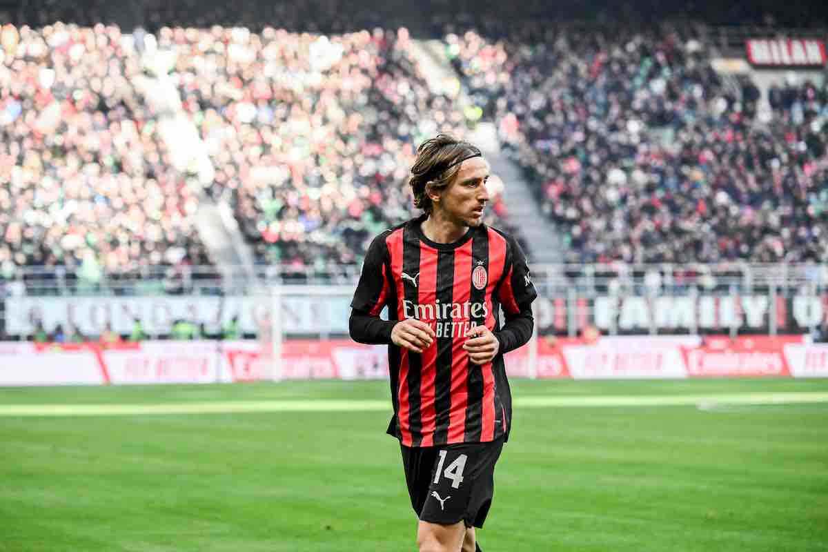 Luka Modric con la maglia del Milan