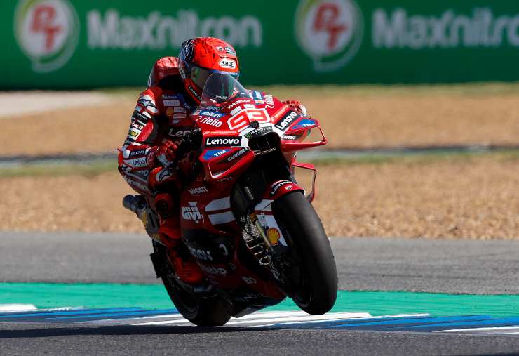 Marc Marquez in sella alla sua Ducati
