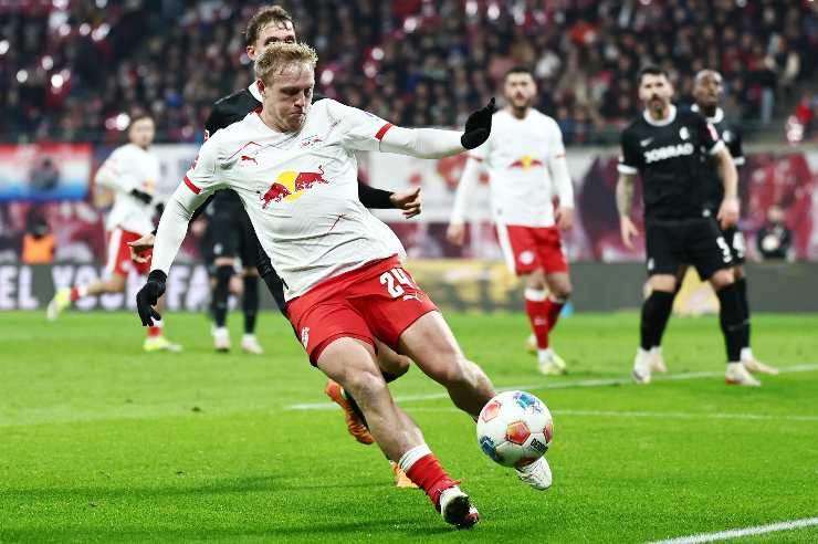 Xaver Schlager in azione con il Lipsia