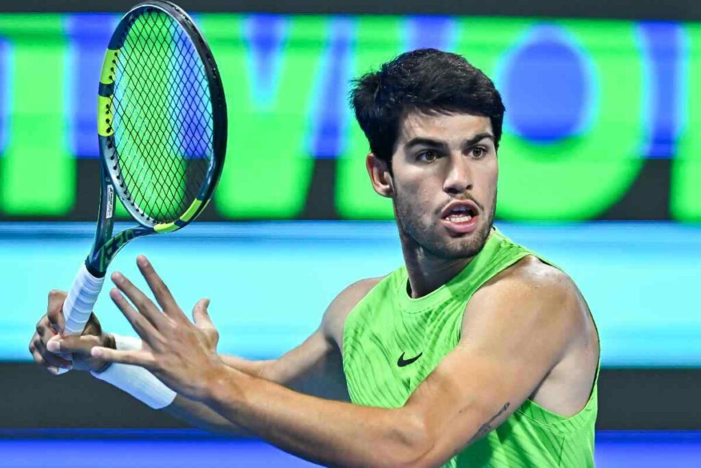 Carlos Alcaraz in azione