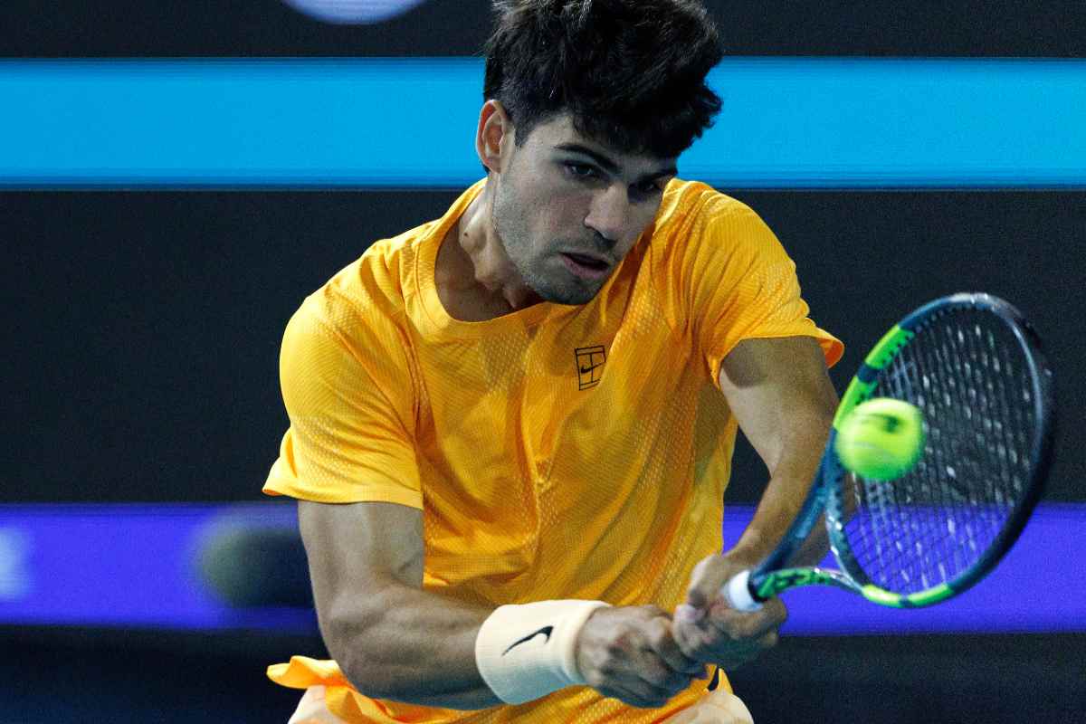 Carlos Alcaraz in azione 