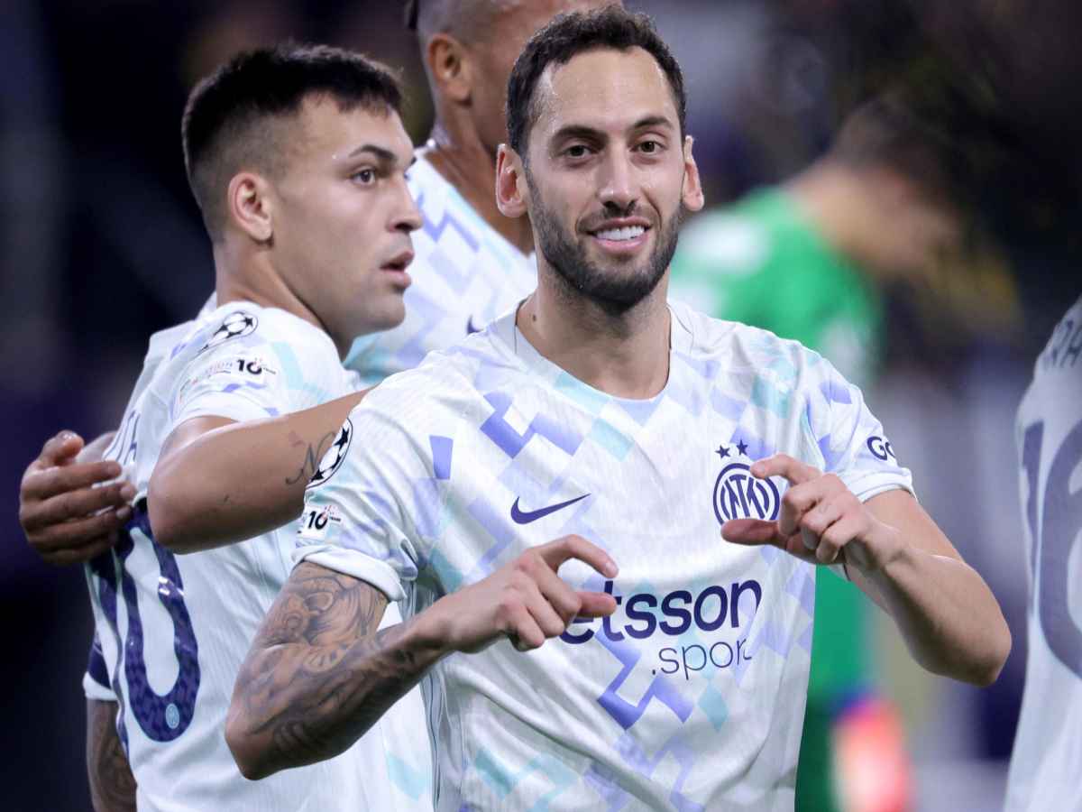 Calhanoglu esulta dopo il gol