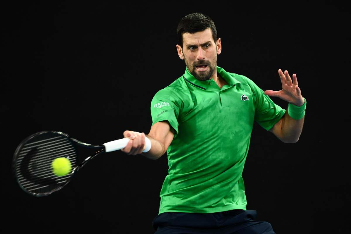 Novak Djokovic in campo