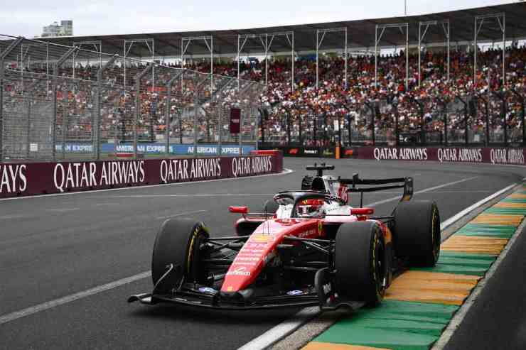 La Ferrari di Charles Leclerc in gara