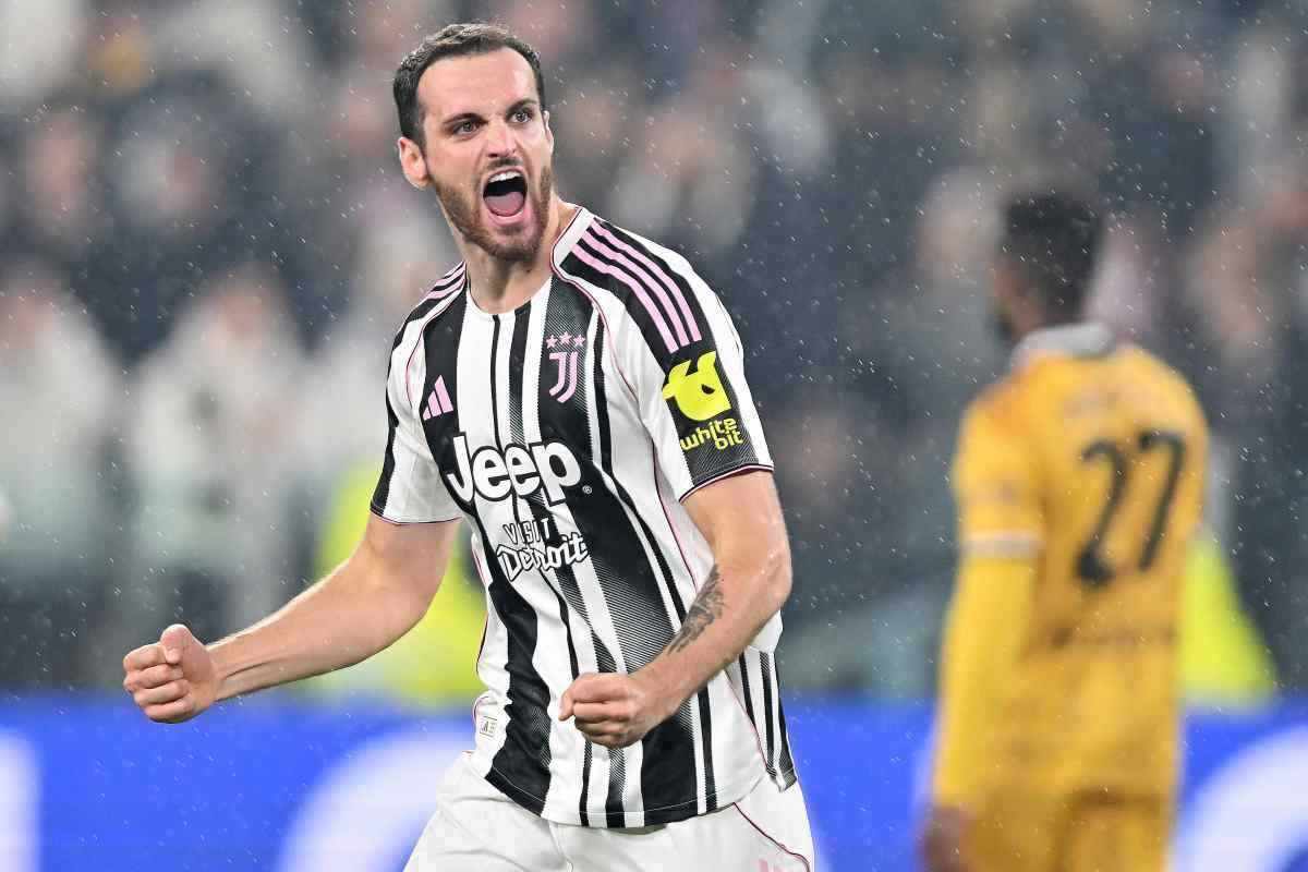 Federico Gatti esulta dopo un gol