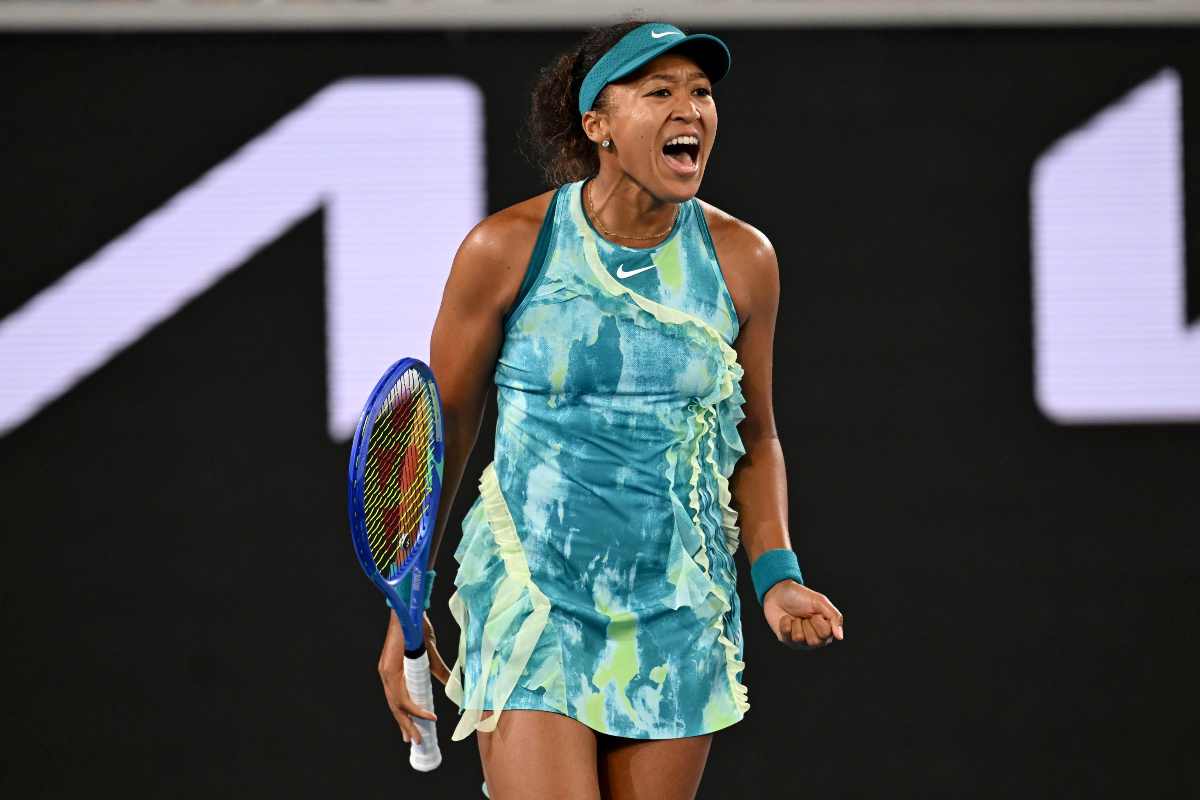 Naomi Osaka esulta in campo