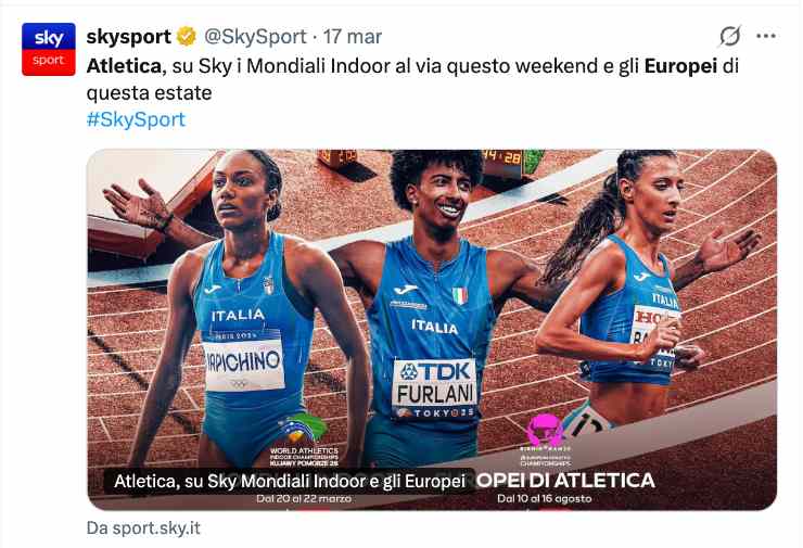 Sky Sport Atletica Leggera