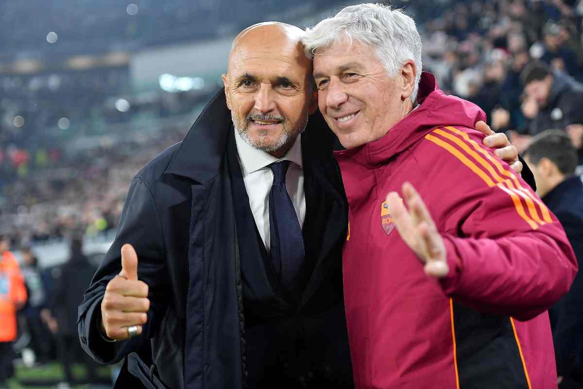 Spalletti e Gasperini abbracciati