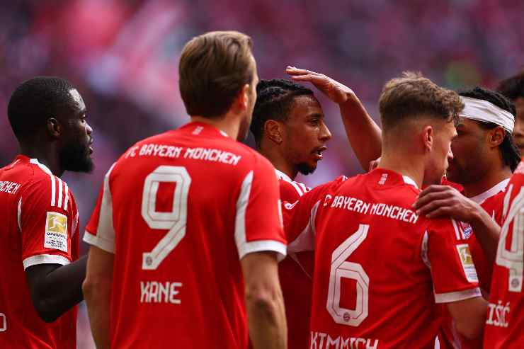 Il Bayern Monaco esulta dopo un gol