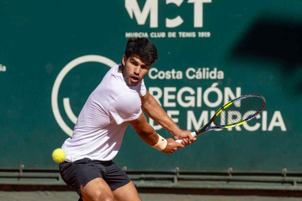 Carlos Alcaraz in azione