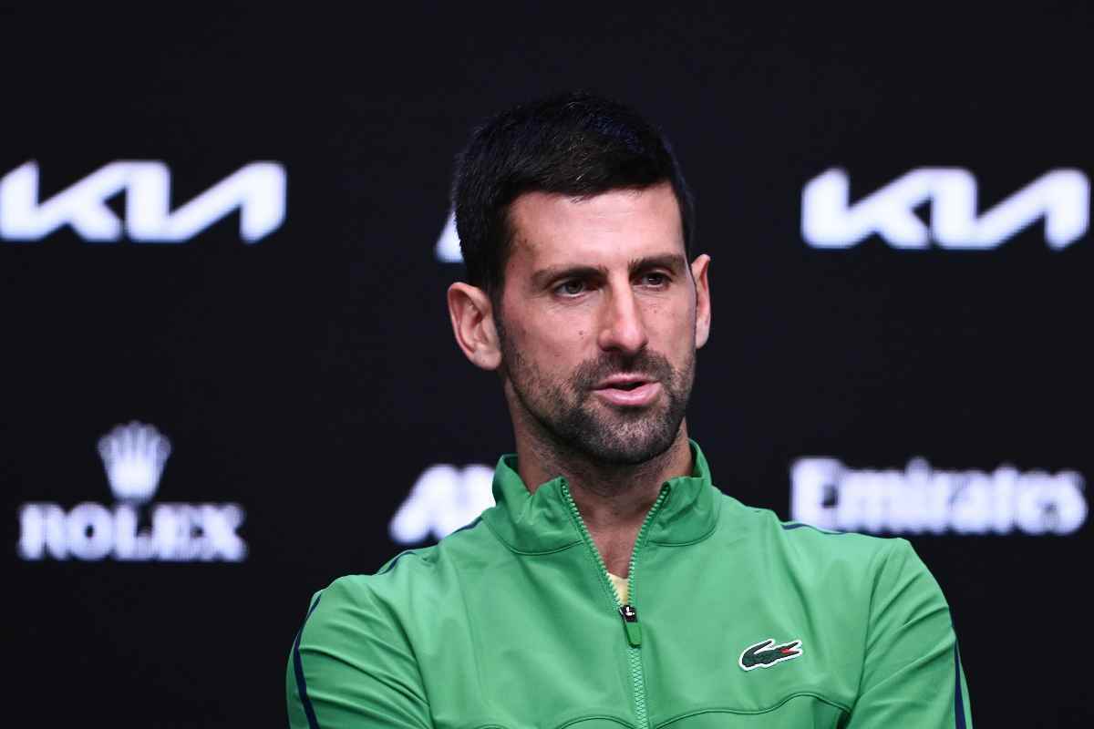 Novak Djokovic in conferenza stampa