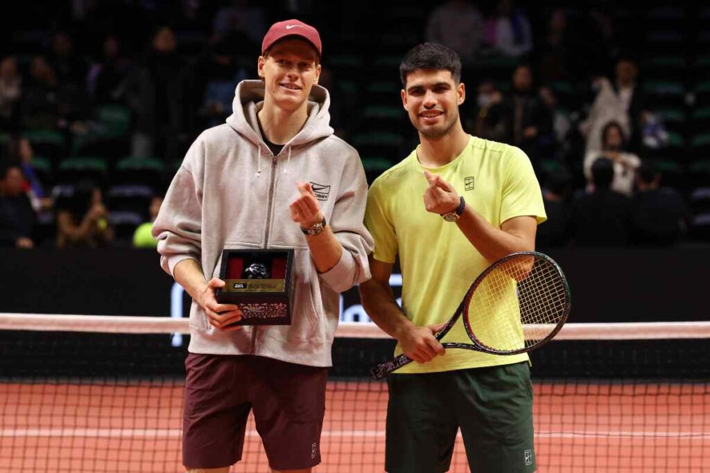 Sinner ed Alcaraz uno accanto all'altro