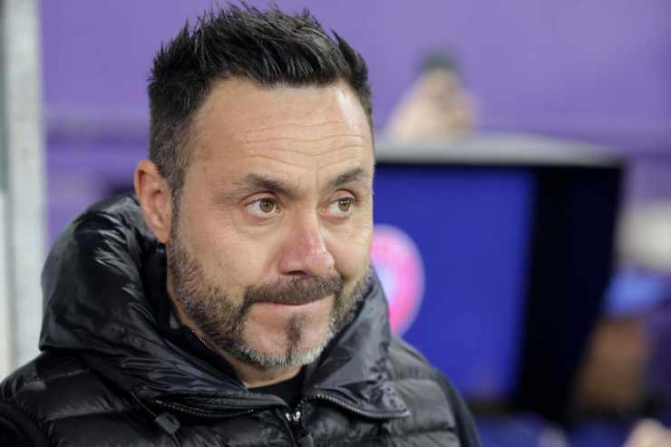 Roberto De Zerbi in primo piano