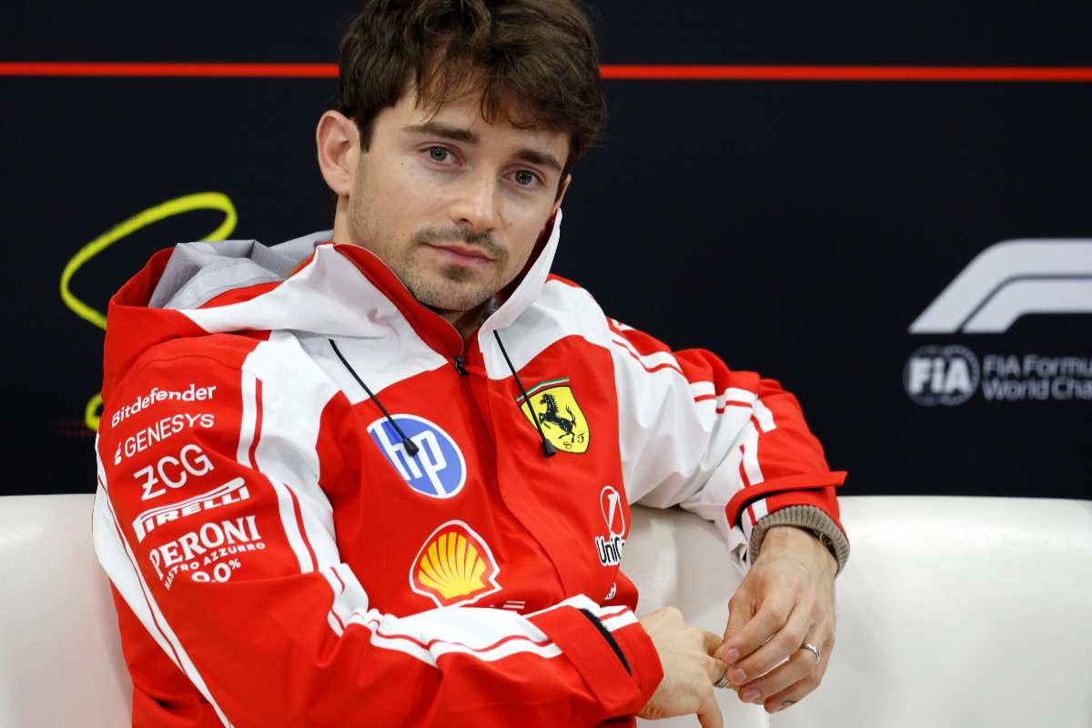 Leclerc in conferenza stampa
